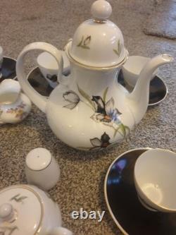 Superbe ensemble de café/thé vintage (années 1950) Winterling Bavarois. Pot avec couvercle.