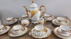 Superbe ensemble vintage Walbrzych de 29 pièces pour café à moka avec cafetière