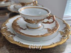 Superbe ensemble vintage Walbrzych de 29 pièces pour café à moka avec cafetière