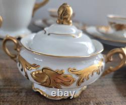 Superbe ensemble vintage Walbrzych de 29 pièces pour café à moka avec cafetière