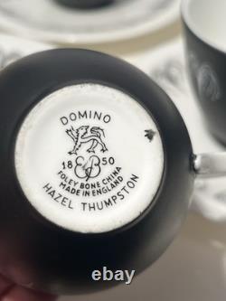 Superbe service à café Domino en porcelaine fine Foley des années 1950 par Hazel Thumpston