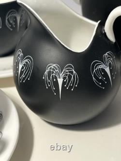 Superbe service à café Domino en porcelaine fine Foley des années 1950 par Hazel Thumpston