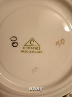 Superbe service à thé / café vintage en lustre perlé. Fabriqué en Pologne, Chodziez