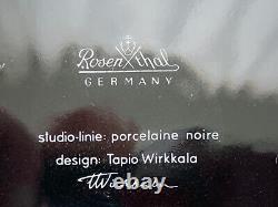 Tasse à café Rosenthal avec soucoupe x4 Sets Studio Tapio Wirkkala Noir + Blanc Vintage