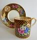 Tasse &agrave; Caf&eacute; Et Soucoupe En Fine Porcelaine Osseuse Spode Vintage &agrave; Motif Floral F1648-n