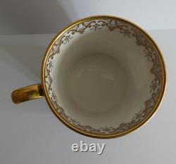 Tasse à café et soucoupe en fine porcelaine osseuse Spode vintage à motif floral F1648-n