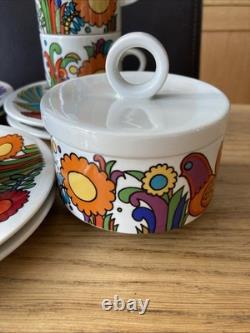 Tasse à café et soucoupe vintage Villeroy & Boch Acapulco x 6 ensemble de lait et de sucre