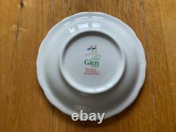 Tasse à espresso et soucoupe vintage GIEN France Oiseaux de Paradis ensemble de 6 pièces