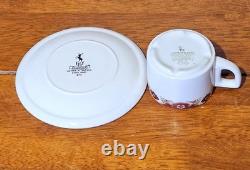 Tasse à expresso et soucoupe vintage rouges Royal Ultra Vitrified Italiana – Maddock, Angleterre
