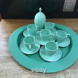 Tasses/Soucoupes à Expresso Vintage Guzzini et Plateau