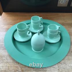 Tasses/Soucoupes à Expresso Vintage Guzzini et Plateau