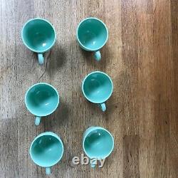 Tasses/Soucoupes à Expresso Vintage Guzzini et Plateau