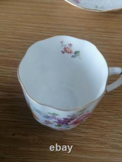 Tasses à café et soucoupes Royal Crown Derby Posies, 6 duos vintage, non utilisées, en boîte