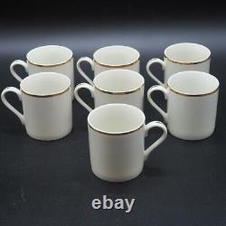 Tasses à café / thé petites en ivoire doré Vintage Royal Limited Japan, lot de 7