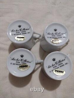 Tasses à espresso et soucoupes vintage Seymore Mann Jet Set