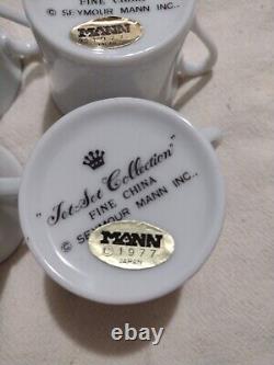 Tasses à espresso et soucoupes vintage Seymore Mann Jet Set