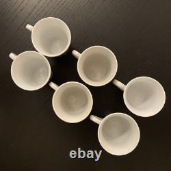 Tasses à espresso vintage et soucoupes Maxim's de Paris, ensemble de 6
