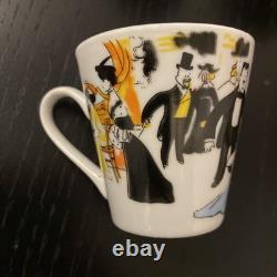 Tasses à espresso vintage et soucoupes Maxim's de Paris, ensemble de 6