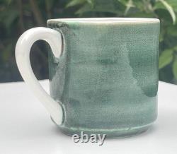 Tasses à expresso en céramique Gien France vintage des années 70-80, lot de 6, vertes, 6 cm, très bon état