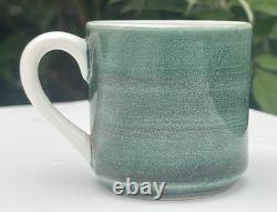 Tasses à expresso en céramique Gien France vintage des années 70-80, lot de 6, vertes, 6 cm, très bon état