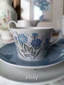 Tasses en porcelaine fine vintage Royal Tuscan, soucoupes, théière, crémier, sucrier