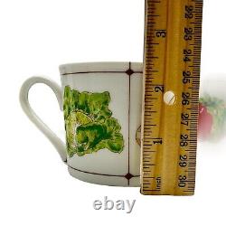 Tasses et soucoupes à café vintage Georges Briard, ensemble de 12 pièces, la salade, signé