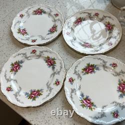 Théière en porcelaine bone china Royal Albert Vintage Tranquility, tasses, soucoupes, sucre et lait