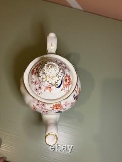 Théière en porcelaine vintage Booths Fresian et ensemble de 6 tasses à espresso et sous-tasses