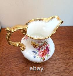 Théière vintage Hammersley Lady Patricia, verseuse à eau chaude, pot à lait, sucrier