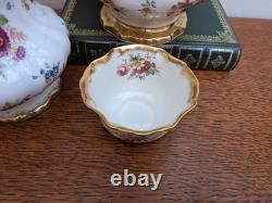 Théière vintage Hammersley Lady Patricia, verseuse à eau chaude, pot à lait, sucrier