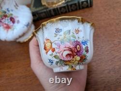 Théière vintage Hammersley Lady Patricia, verseuse à eau chaude, pot à lait, sucrier