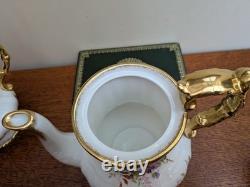 Théière vintage Hammersley Lady Patricia, verseuse à eau chaude, pot à lait, sucrier