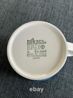Traduisez ce titre en français : Ensemble de 6 tasses à café et soucoupes VINTAGE MId-century MIKASA DUPLEX BEN SEIBEL EUC