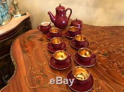 Très Rare! Vintage Danemark 6 Tasses 6 Soucoupes 1 Pot À Lait Jug Soholm Set Café