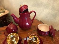 Très Rare! Vintage Danemark 6 Tasses 6 Soucoupes 1 Pot À Lait Jug Soholm Set Café