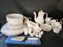 Très rare service de table et à café vintage Royal Doulton Twilight Rose pour 6 personnes