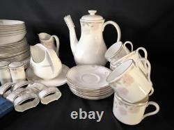 Très rare service de table et à café vintage Royal Doulton Twilight Rose pour 6 personnes