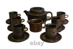 Un service à café Vintage Arabia Finland Ruska Ulla Procope avec six tasses et soucoupes