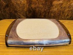 Un service à thé et à café Picquot Ware vintage en cinq pièces avec poignées en bois des années 1950