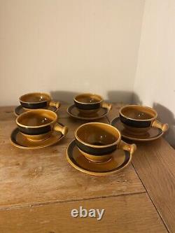 VALDEMORA SAN CLAUDIO Ensemble de 5 tasses à expresso vintage / soucoupes Espagne