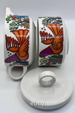 VILLEROY & BOCH / ACAPULCO / Service à café pour 3 / Vintage / 9 articles / État très bon