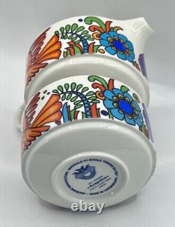 VILLEROY & BOCH / ACAPULCO / Service à café pour 3 / Vintage / 9 articles / État très bon
