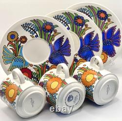 VILLEROY & BOCH / ACAPULCO / Service à café pour 3 / Vintage / 9 articles / État très bon