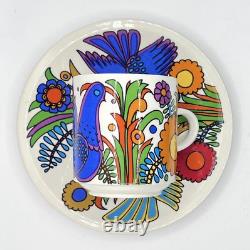 VILLEROY & BOCH / ACAPULCO / Service à café pour 3 / Vintage / 9 articles / État très bon