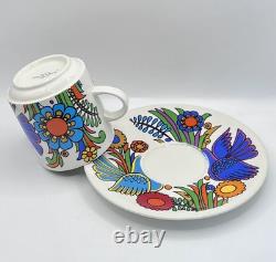 VILLEROY & BOCH / ACAPULCO / Service à café pour 3 / Vintage / 9 articles / État très bon