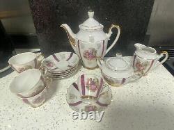 Vaisselle vintage des années 50, ensembles à café, ensembles de thé et verrerie