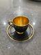 Vieux Worcester Royal Pour Harrods Jewelled Demitasse / Coffee Cup Saucer 1939