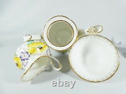 Vintage 11pc New Chelsea Staffs Gloria Cafe Set Pot Cup Saucer England Tea