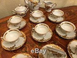 Vintage 12 Tasses 12 Soucoupe En Porcelaine Kpm Set Café