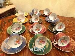 Vintage 12 Tasses 12 Soucoupes En Porcelaine Royale Epiag Set Café